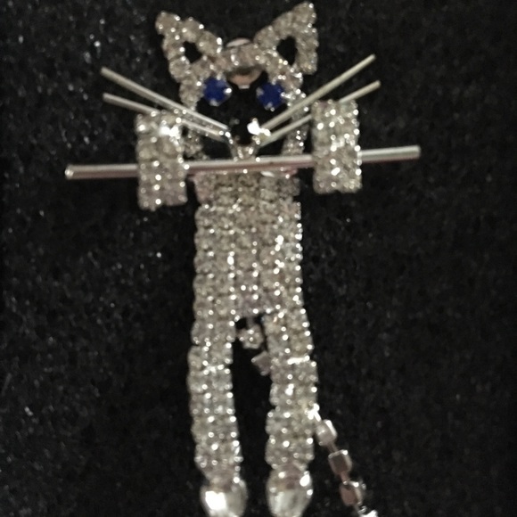 Bradford exchange kitty crystal pin - Picture 1 of 3